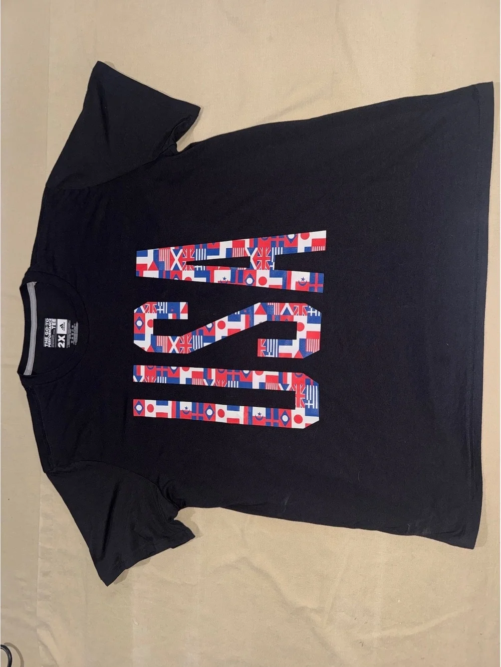 Adidas Climacool black USA graphic T-shirt